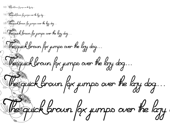 Helene Queen K font waterfall